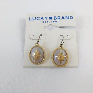 Lucky Brand Oval Drop with Star Earrings